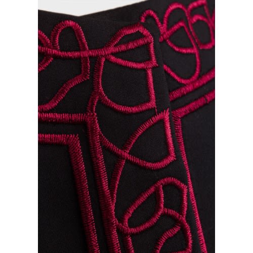 Ladies Embroidered Collarless A-line Coat/Blazer/Top