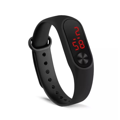 Unisex Silicone Led Watch - Black