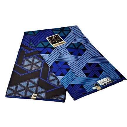 Excellence Ankara Ex 02203 - 6yards - Blue And Black Print