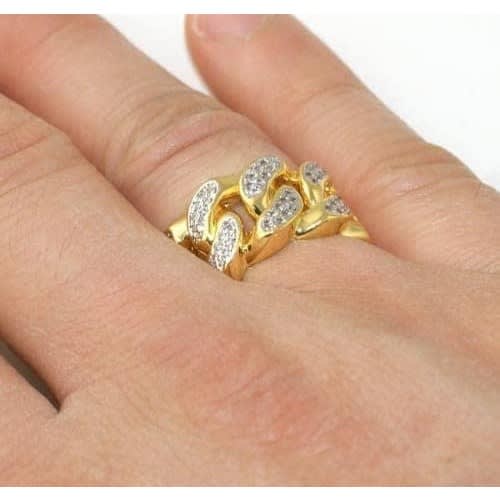 Men's Iced Out Cuban Link Ring