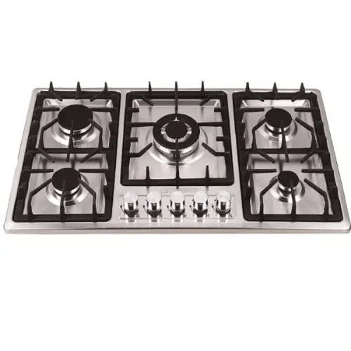Rc-hs4F Stainless Steel 5 Burner Built In Gas Cooker With Safety Device
