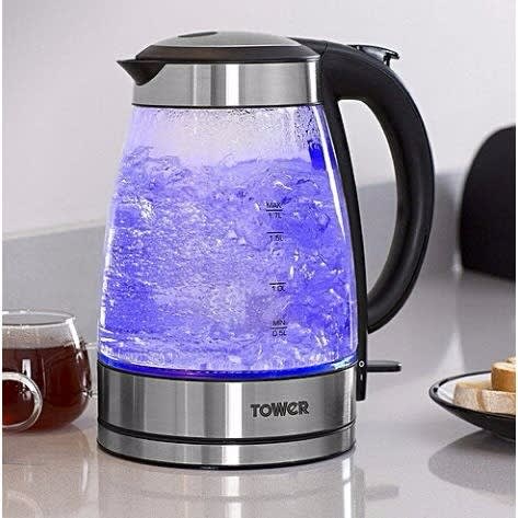 1.7 Litres Blue Illuminating Glass Jug - 3000w