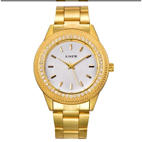 Xinew Unisex Wristwatch - Gold