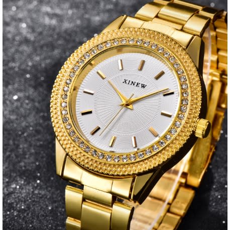 Xinew Unisex Wristwatch - Gold