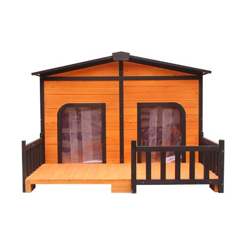 TD Deluxe Double Door Dog Wooden Kennel
