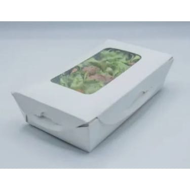 Paper Food Box With Transparent Window For Salad & Chops - 25pieces