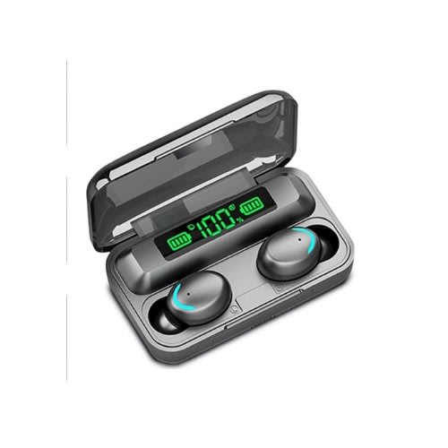F9 Tws Wireless Bluetooth Headset With Power Bank - Black