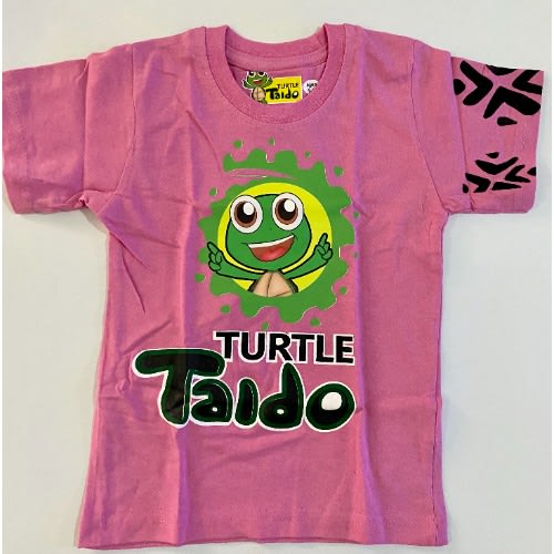 Turtle Taido Print Frills Top - Pink