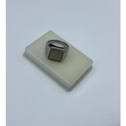 Edge Stainless Steel Cube Men's Fashion Ring
