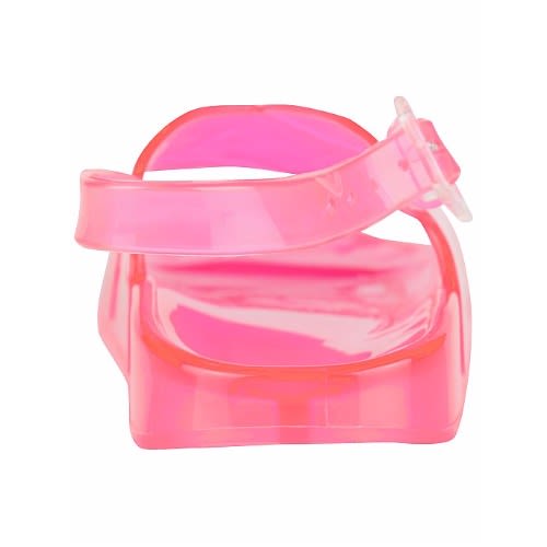 Pink Cross Strap Jelly Sandals