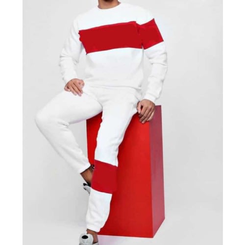 Red Patched Off-white Up And Down
