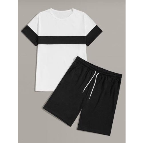 Black Patched Top And Short