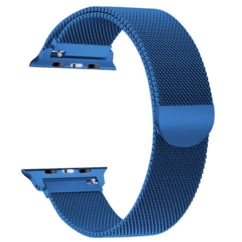 Band For iWatch 42mm/44mm -Magnetic Stainless Steel Milanese Loop Replacement Strap -Blue