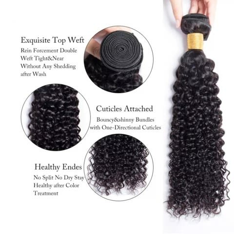 Silky Long Baby Curly Hair - 3bundles -250g - 20 inches