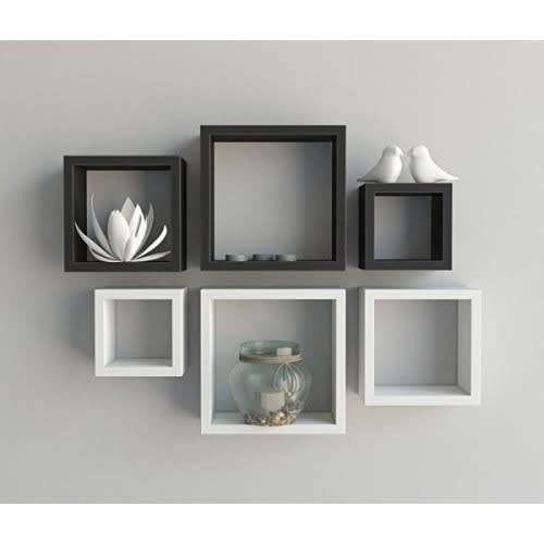 6 Cube Wall Floating Shelf Decor