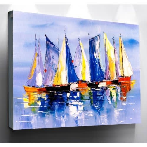 Blue Boat Canvas Frame