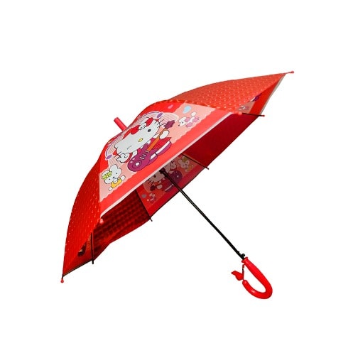 Children Cartoon Character Umbrella - Red