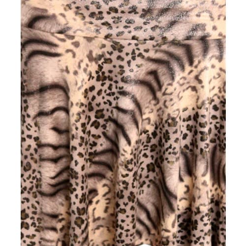 Ruched Leopard Print Skirt