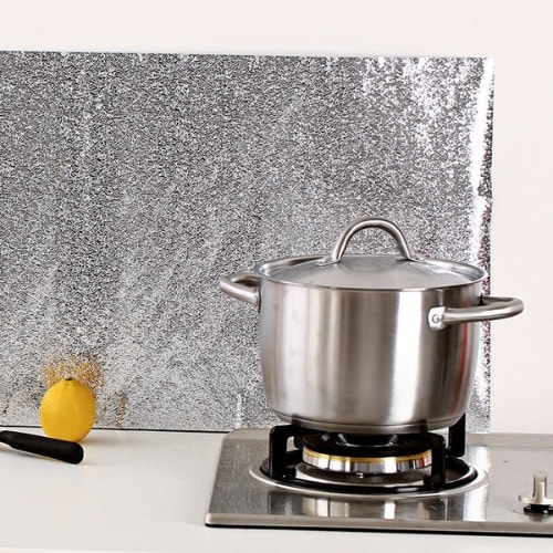 Self Adhesive Oil-proof Waterproof Stickers Aluminum Foil - 61cm * 5m