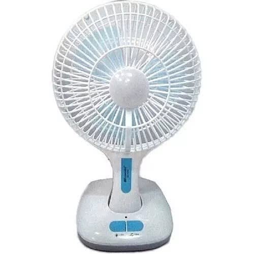 Rechargeable Table Fan With USB & Led - 12