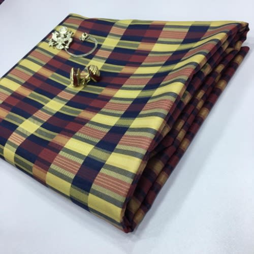 Check design Men Stock Senator Fabric - 4 yards