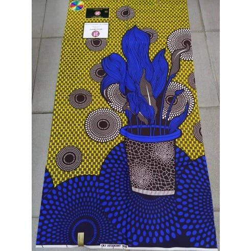 African Ankara Wax Print Wrapper - 6 Yards - Multi Color