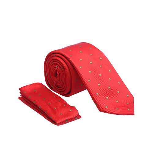 Vissioni Red & Gold Dot Tie