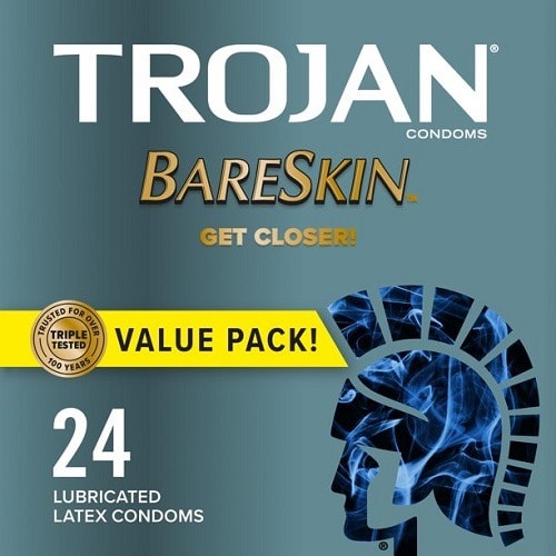 Bareskin Thin Premium Lubricated Condoms - 24 Count