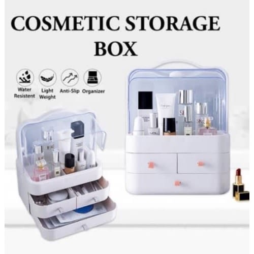 Cosmetics Storage Box With Top Handle