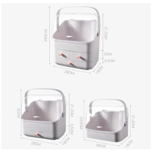 Cosmetics Storage Box With Top Handle