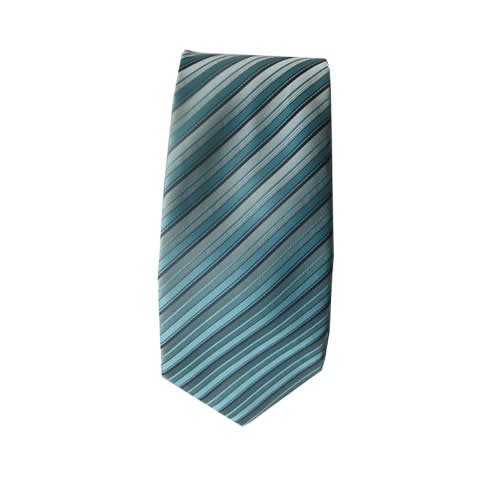 Distinct Men's Striped Tie - Light Blue - MT-3972