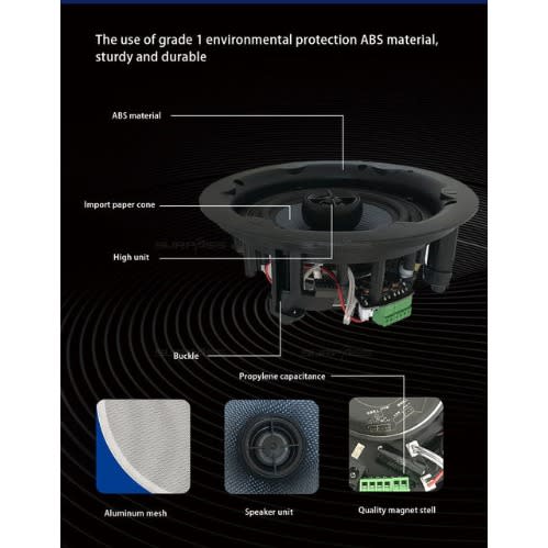 Bluetooth Ceiling Speaker With Remote And App Control