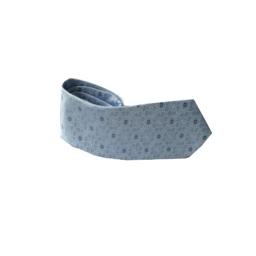 MT-3961 Floral Design Men's Tie - Light Blue