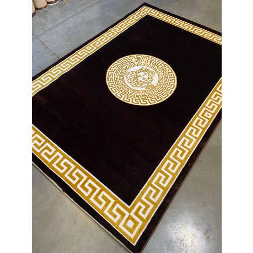 Turkish Rug - Versace Inspired Multicolor Center - 4 By 6ft