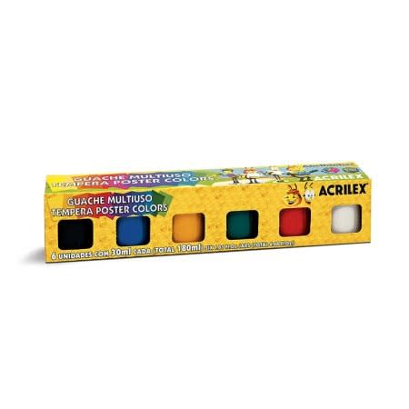 Acrilex Multipurpose Guoache Poster Colors (set Of 6)