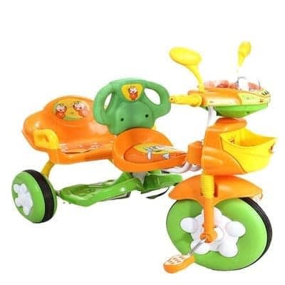 Baby Tricycle With Double Seat