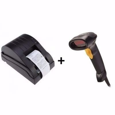 58mm Thermal POS Printer + Laser Barcode Scanner