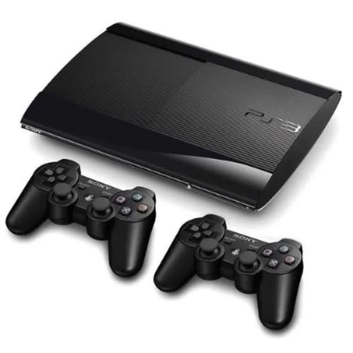 Sony Ps 3 Superslim 500gb With 27 Games Includes Pes 2022, Fifa 2021,gta V & Mk And 2 Pad