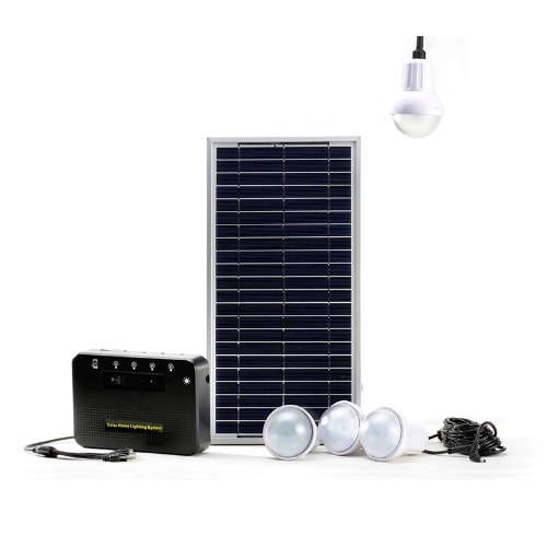 Off-grid Solar Lighting System With 4pcs X 2w Bright Led Lights