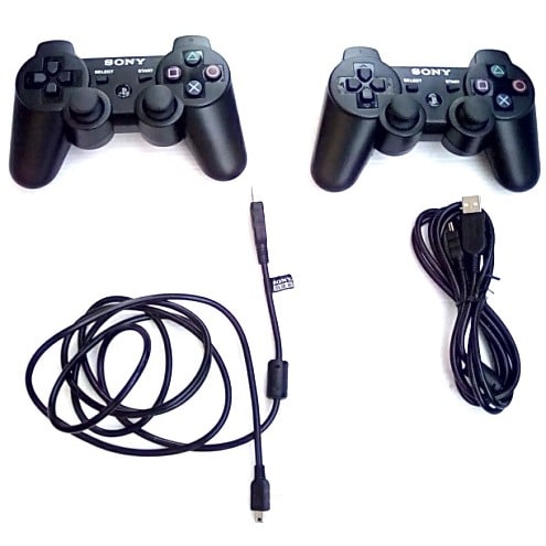 Ps3 Controller Pad  With  Charging Cord Bundle Pairs - 2pcs