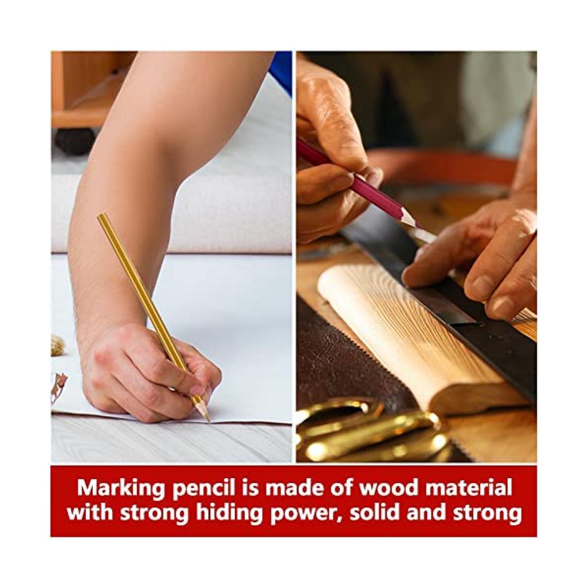 120 Pcs Welders Pencil Metallic Marking Pencil Hex Metallic Colored Marking Tools Supplies for Plumber Framer Carpenter