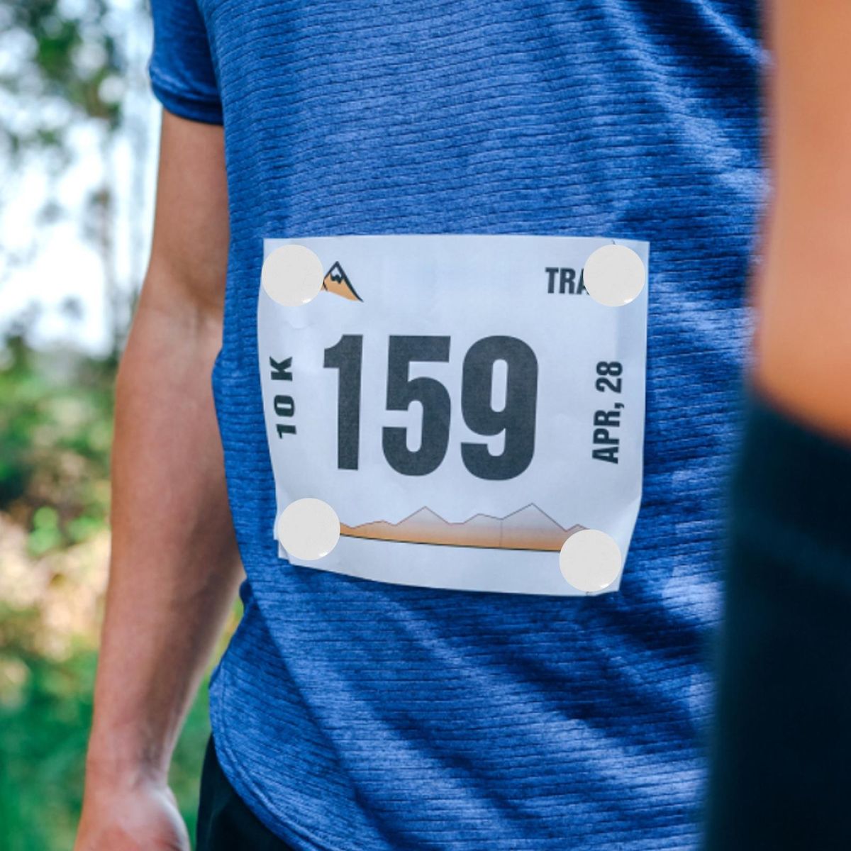 4 Pair Race Bib Holder Running Race Race Number Band Buckle White