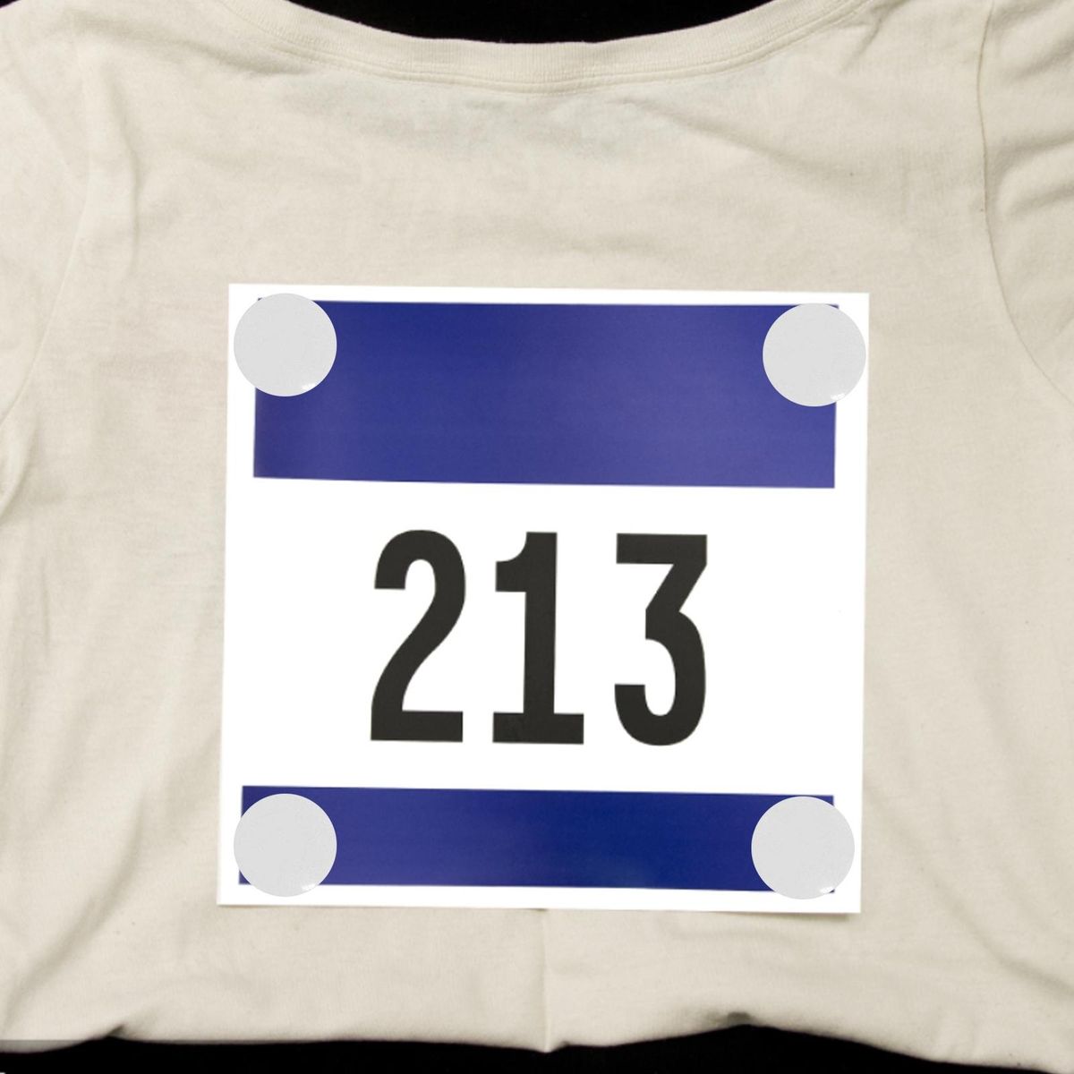 4 Pair Race Bib Holder Running Race Race Number Band Buckle White