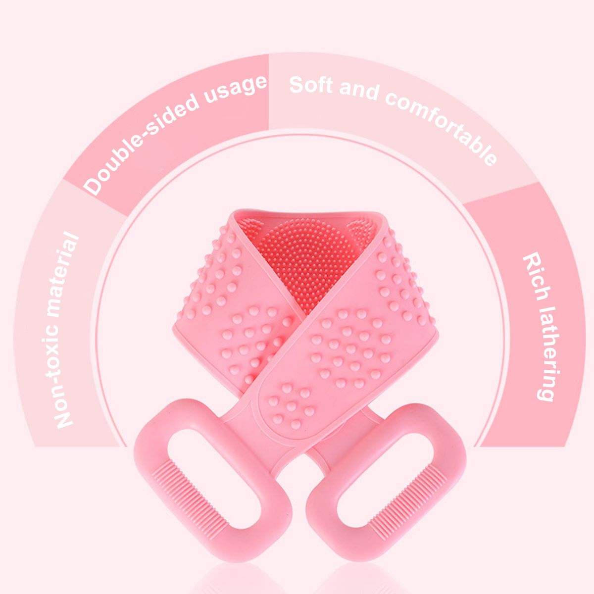 Silicone Bathing Brush Exfoliating Back Scrubber