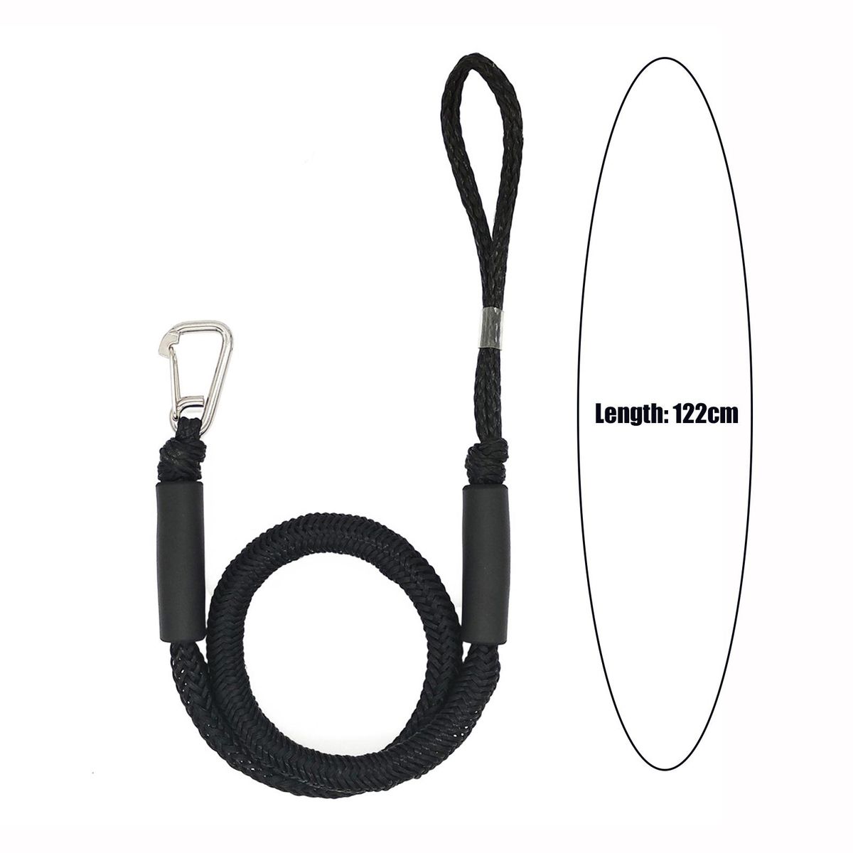 Docking Rope Boat Bungee Dock Line Black