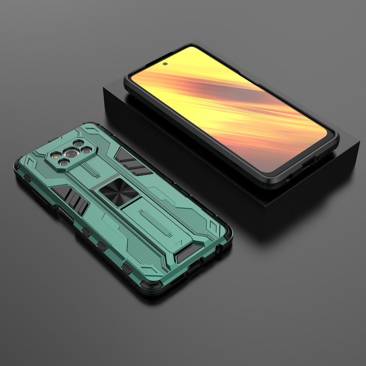 For Xiaomi Poco X3 NFC PC + TPU Case With Holder