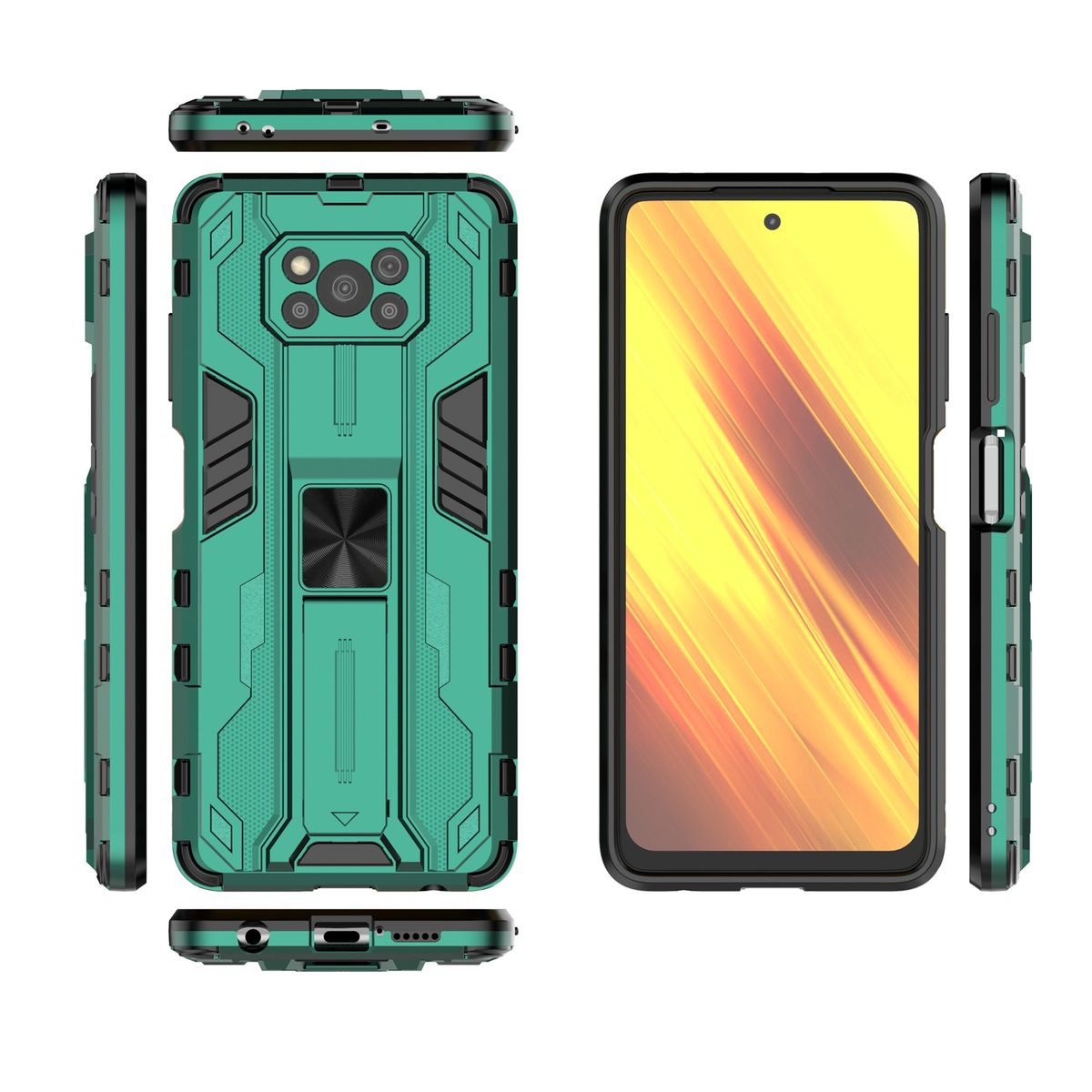 For Xiaomi Poco X3 NFC PC + TPU Case With Holder