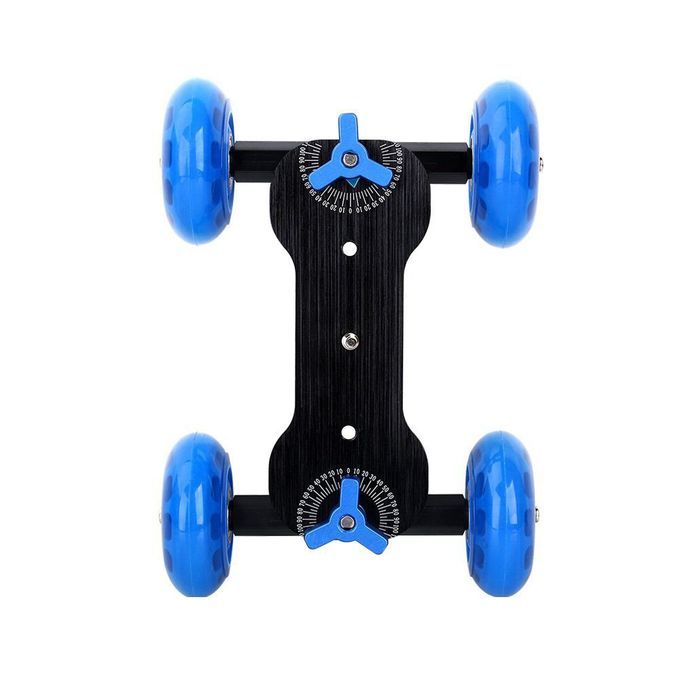 Rolling Slider Dolly Track Rail Car For Mobile-Blue+Black