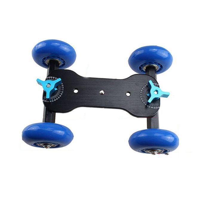 Rolling Slider Dolly Track Rail Car For Mobile-Blue+Black
