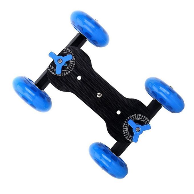 Rolling Slider Dolly Track Rail Car For Mobile-Blue+Black